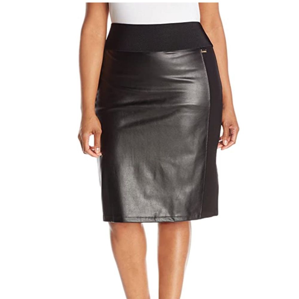 Calvin Klein Vegan Leather Power Stretch Skirt